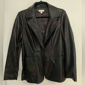 Top Shop Faux Leather Blazer